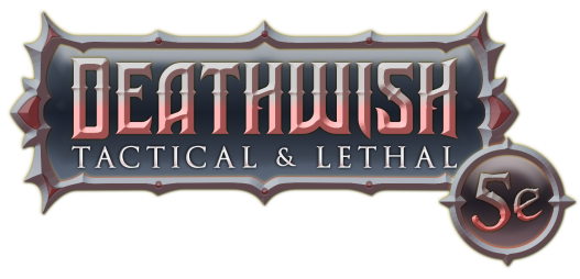 Deathwish5e Logo and Slogan: Tactical & Lethal